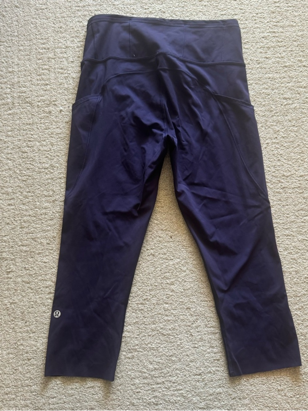 Lululemon Fast and Free Crop Dark Purple Leggings Size 8